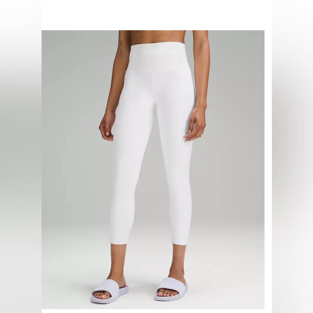 Lululemon Align™ Ribbed High-Rise Pant 25" White size 2